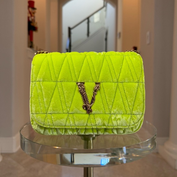 NWT Versace Virtus Velvet Shoulder Bag - Picture 11 of 11
